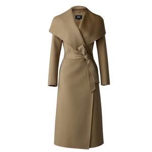 NEW MACKAGE women's mai belted light wool coat in light camel